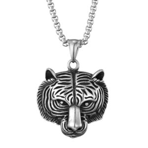 Dije collar tigre de acero inoxidable