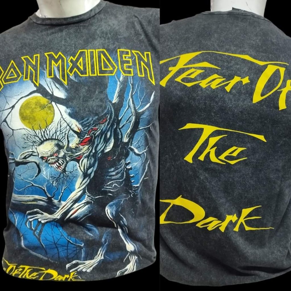 Polo Iron Maiden - Fear of The Dark ácido wash