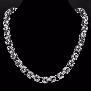 Cadena Bizantine collar de acero