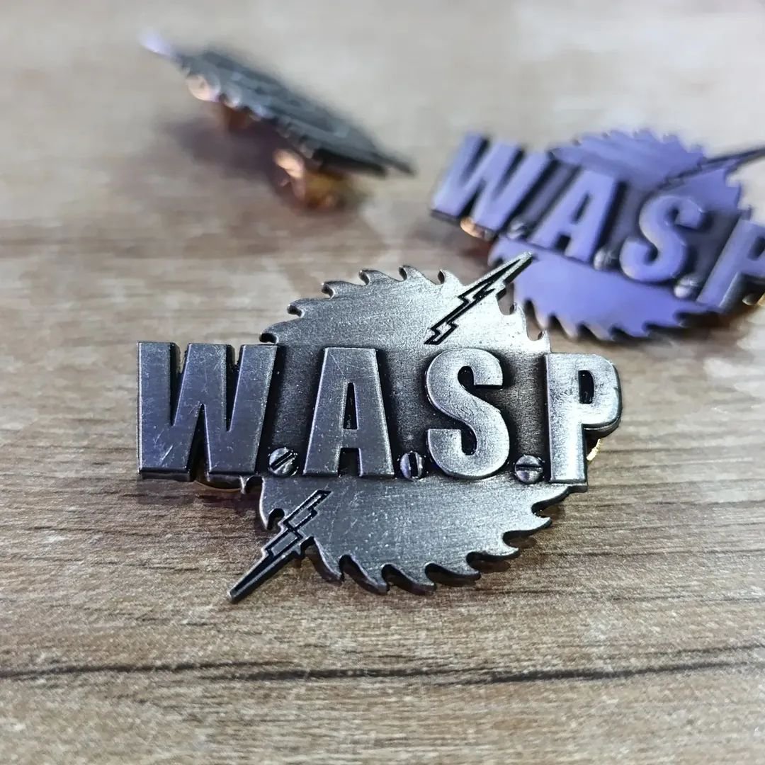 Pines metalicos WASP logo - Imagen 2