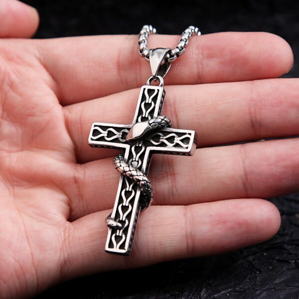 Collar cruz serpiente - Imagen 3