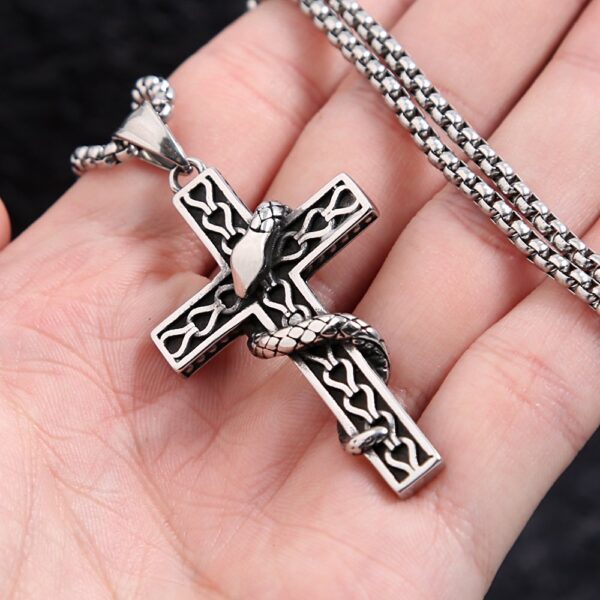 Collar cruz serpiente - Imagen 2