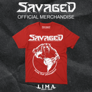Polo Oficial Savaged Rising Tour Latinoamérica (color rojo)