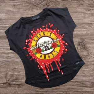 Polo Guns N Roses crop mujer