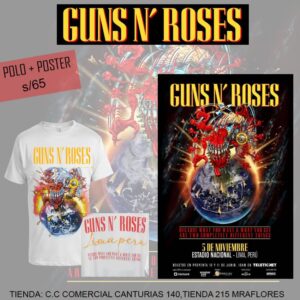 Polo Guns N Roses + Poster oficial Promoción