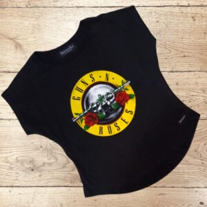 Polo Guns N Roses mujer crop
