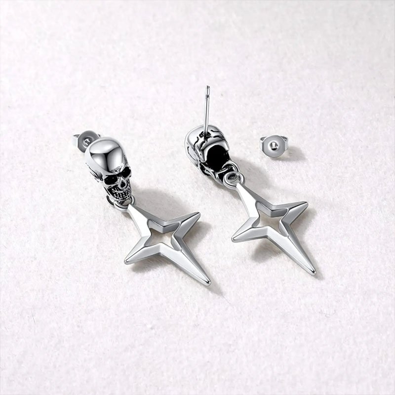 Aretes Colgantes Star skull - Imagen 2