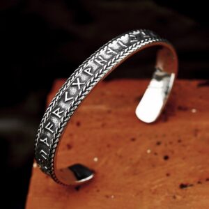 Pulseras tipo bangle Vikingo runas