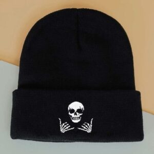 Gorra tipo Chullo bordado calavera