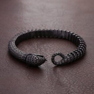 Pulsera serpiente vikinga de acero