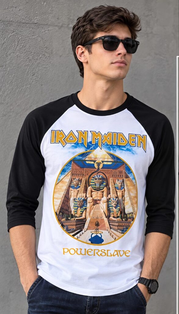 Polo Iron Maiden - Powerslave manga raglan 3/4