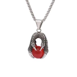Dije collar garra de dragón con bola de cristal