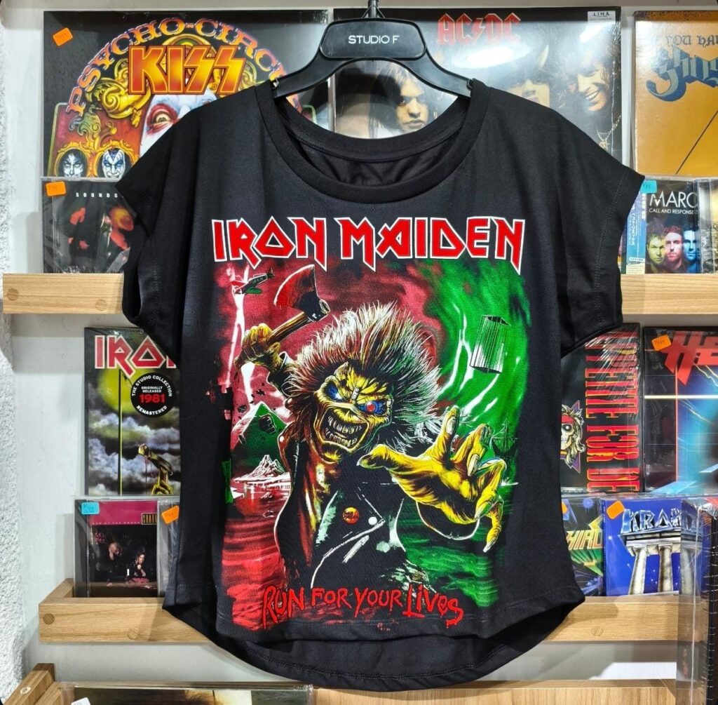 Polo Iron Maiden Crop Run For Your Lives dama
