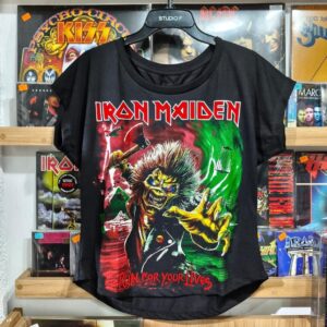 Polo Iron Maiden Crop Run For Your Lives dama