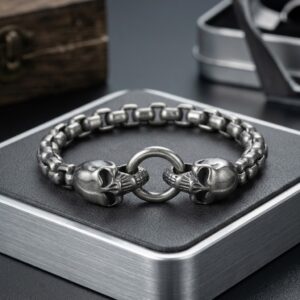 Pulsera Calavera Acero vintage