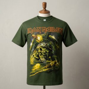 Polo Iron Maiden Aces High Verde militar